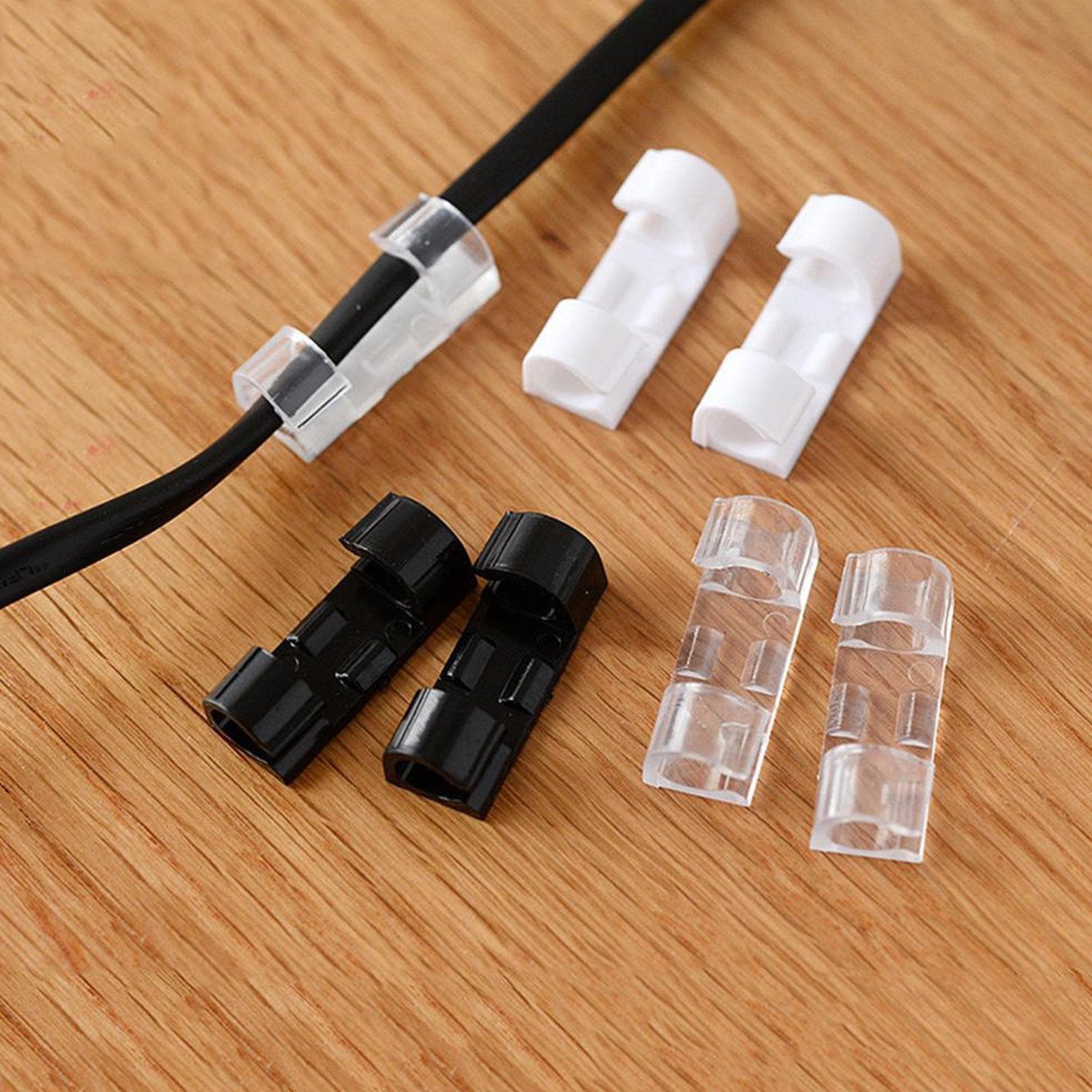 1761 Self Adhesive Cable Clips Wire Manage Holder Sticky Mount-Round Plastic Cable Cord 1761 Self Adhesive Cable Clips Wire Manage Holder Sticky Mount-Round Plastic Cable Cord